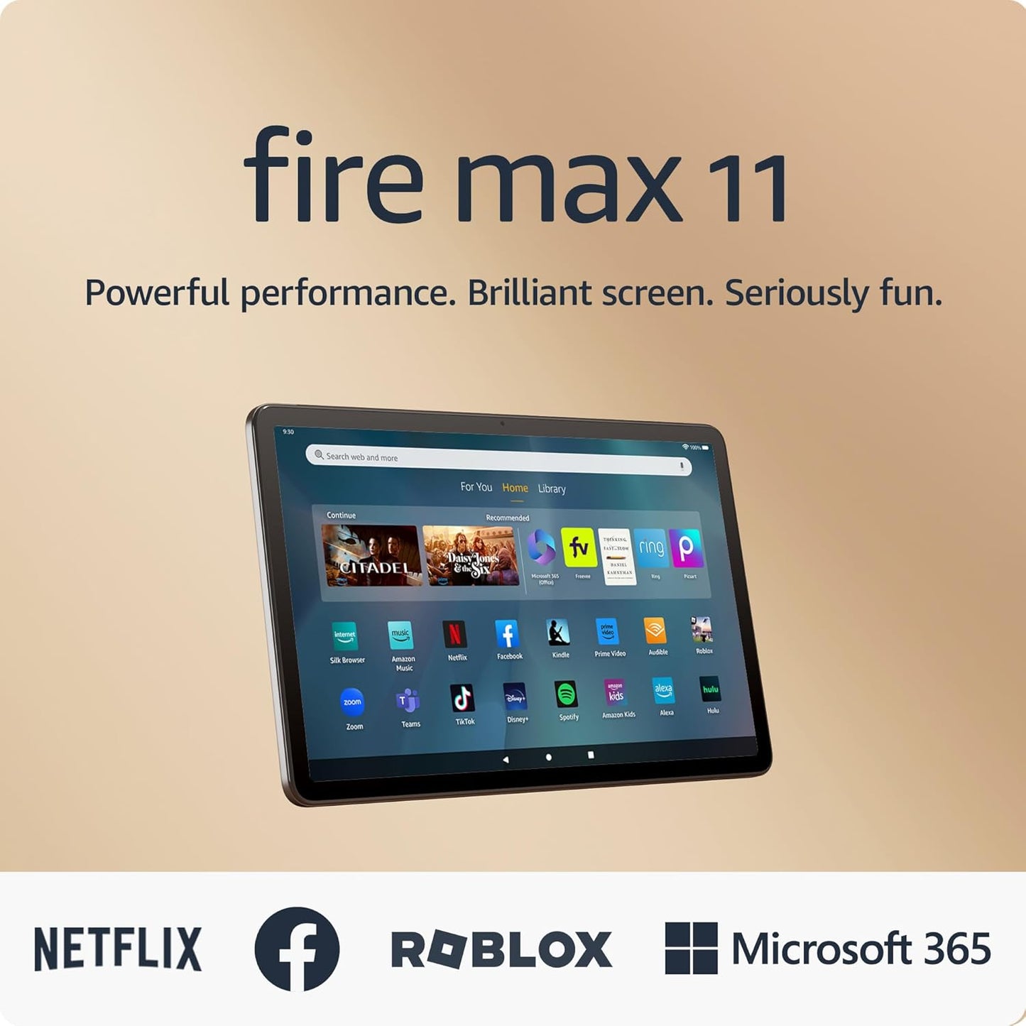 Amazon Fire Max 11 tablet (newest model) vivid 11” display, all - in - one for streaming, reading, and gaming, 14 - hour battery life, optional stylus and keyboard, 64 GB, Gray - digibuy