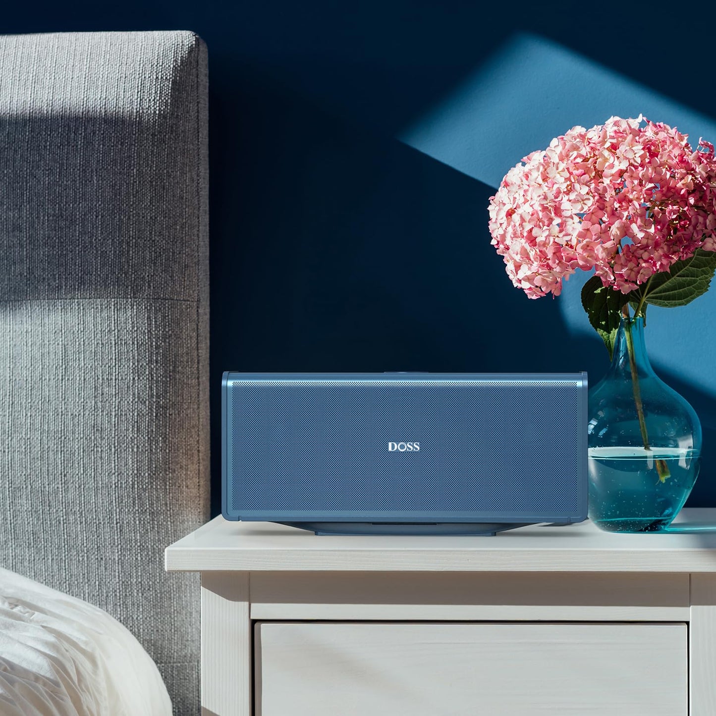 DOSS SoundBox Ultra Bluetooth Speaker with 2.1 Channel Audio, 80W Superior Sound with Deep Bass, Two DSP Technologies, 18H Playtime, BT 5.3, Wireless for Home, Office, Room - Blue - digibuy