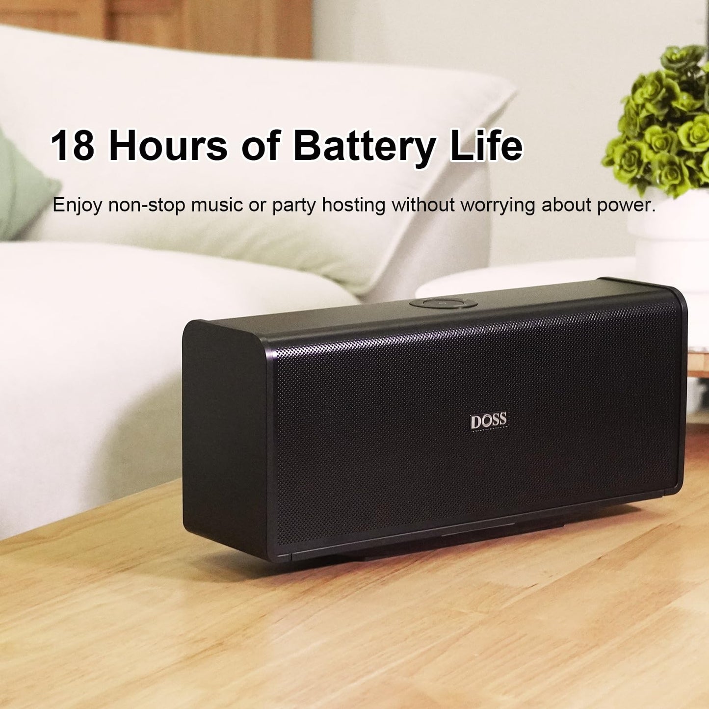DOSS SoundBox Ultra Bluetooth Speaker with 2.1 Channel Audio, 80W Superior Sound with Deep Bass, Two DSP Technologies, 18H Playtime, BT 5.3, Wireless for Home, Office, Room - Blue - digibuy