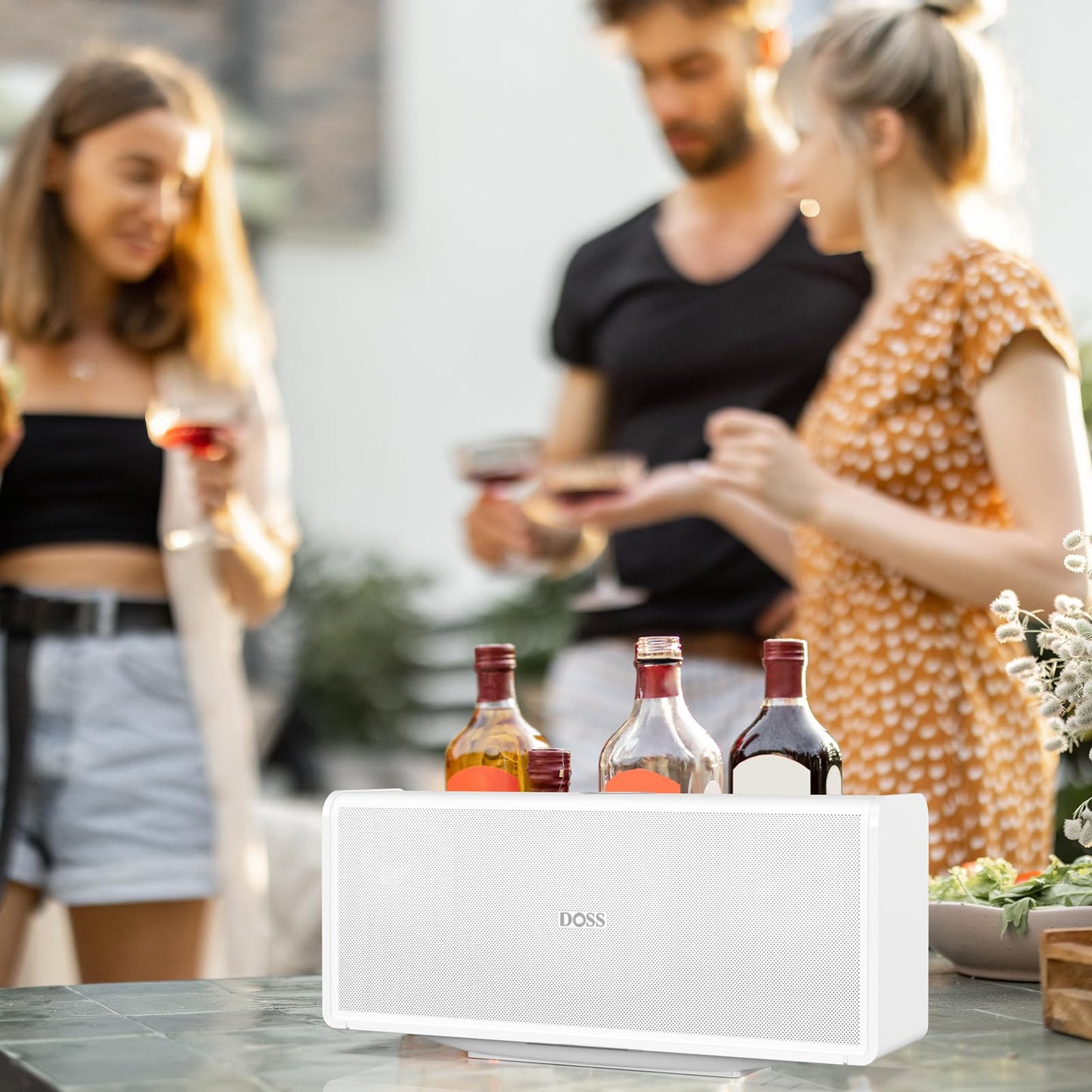DOSS SoundBox Ultra Bluetooth Speaker with 2.1 Channel Audio, 80W Superior Sound with Deep Bass, Two DSP Technologies, 18H Playtime, BT 5.3, Wireless for Home, Office, Room - Blue - digibuy