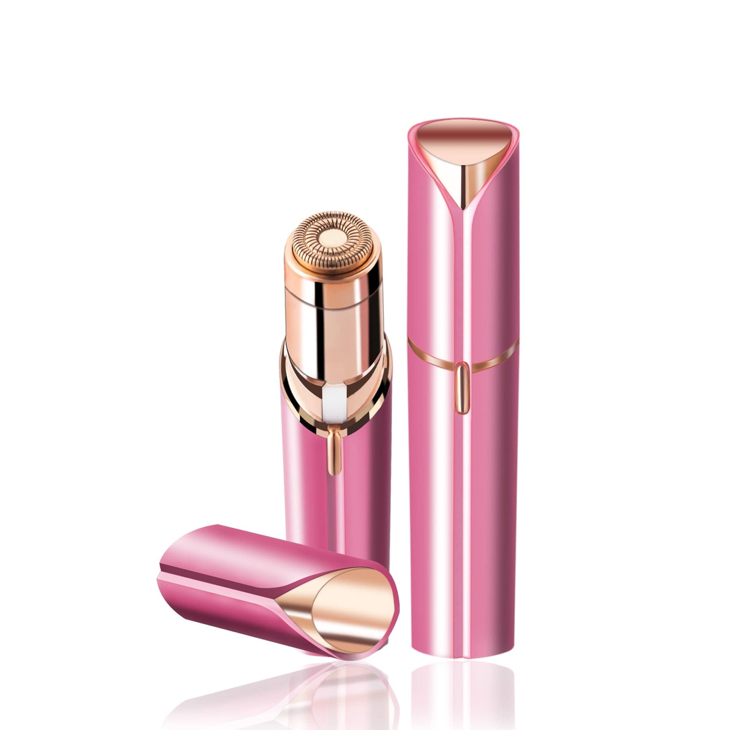 Facial Hair Remover for Women - as Seen on TV Painless Face Shaver - Mini Hair Remover, Electric Razor Shaver Portable Bikini Epilator for Lips, Chin, Armpit, Peach Fuzz, Fingers, Neck, Cheek(Rose Gold) - digibuy