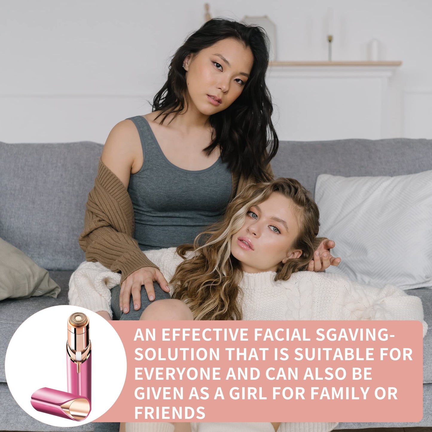 Facial Hair Remover for Women - as Seen on TV Painless Face Shaver - Mini Hair Remover, Electric Razor Shaver Portable Bikini Epilator for Lips, Chin, Armpit, Peach Fuzz, Fingers, Neck, Cheek(Rose Gold) - digibuy