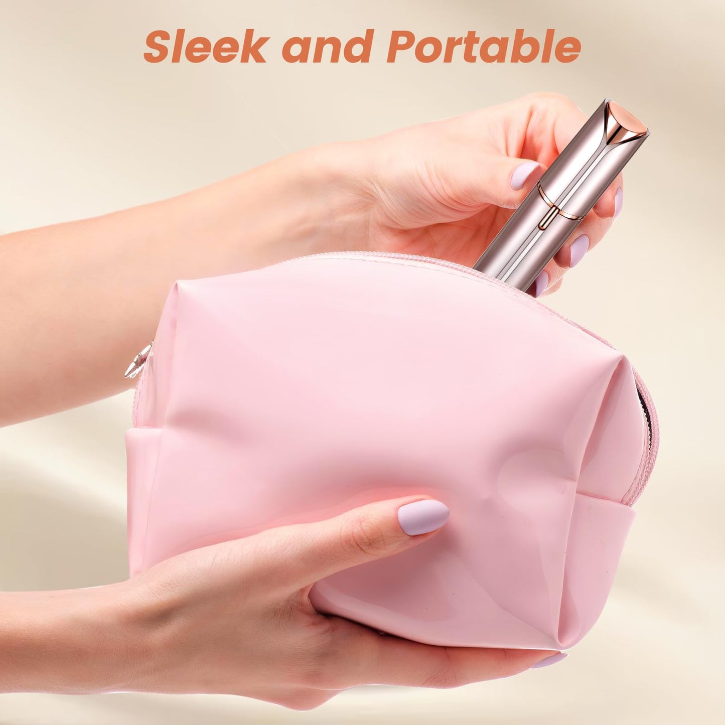 Facial Hair Remover for Women - as Seen on TV Painless Face Shaver - Mini Hair Remover, Electric Razor Shaver Portable Bikini Epilator for Lips, Chin, Armpit, Peach Fuzz, Fingers, Neck, Cheek(Rose Gold) - digibuy