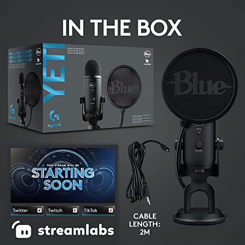 Logitech for Creators Blue Microphones Yeti USB Microphone (Blackout) - digibuy