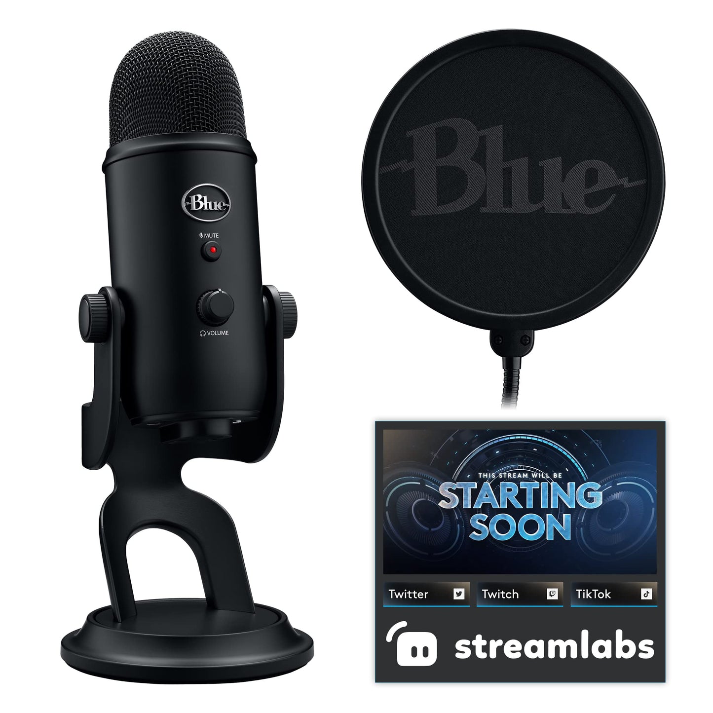 Logitech for Creators Blue Microphones Yeti USB Microphone (Blackout) - digibuy