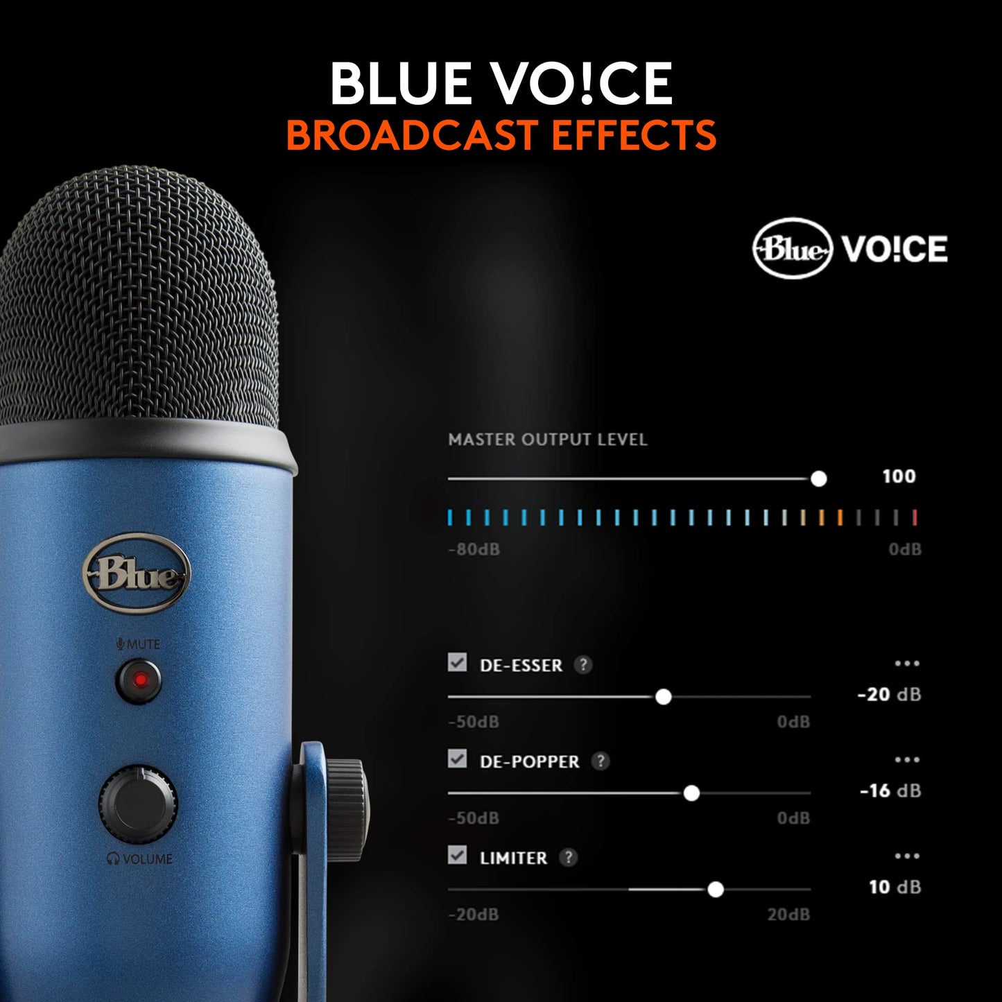 Logitech for Creators Blue Microphones Yeti USB Microphone (Blackout) - digibuy