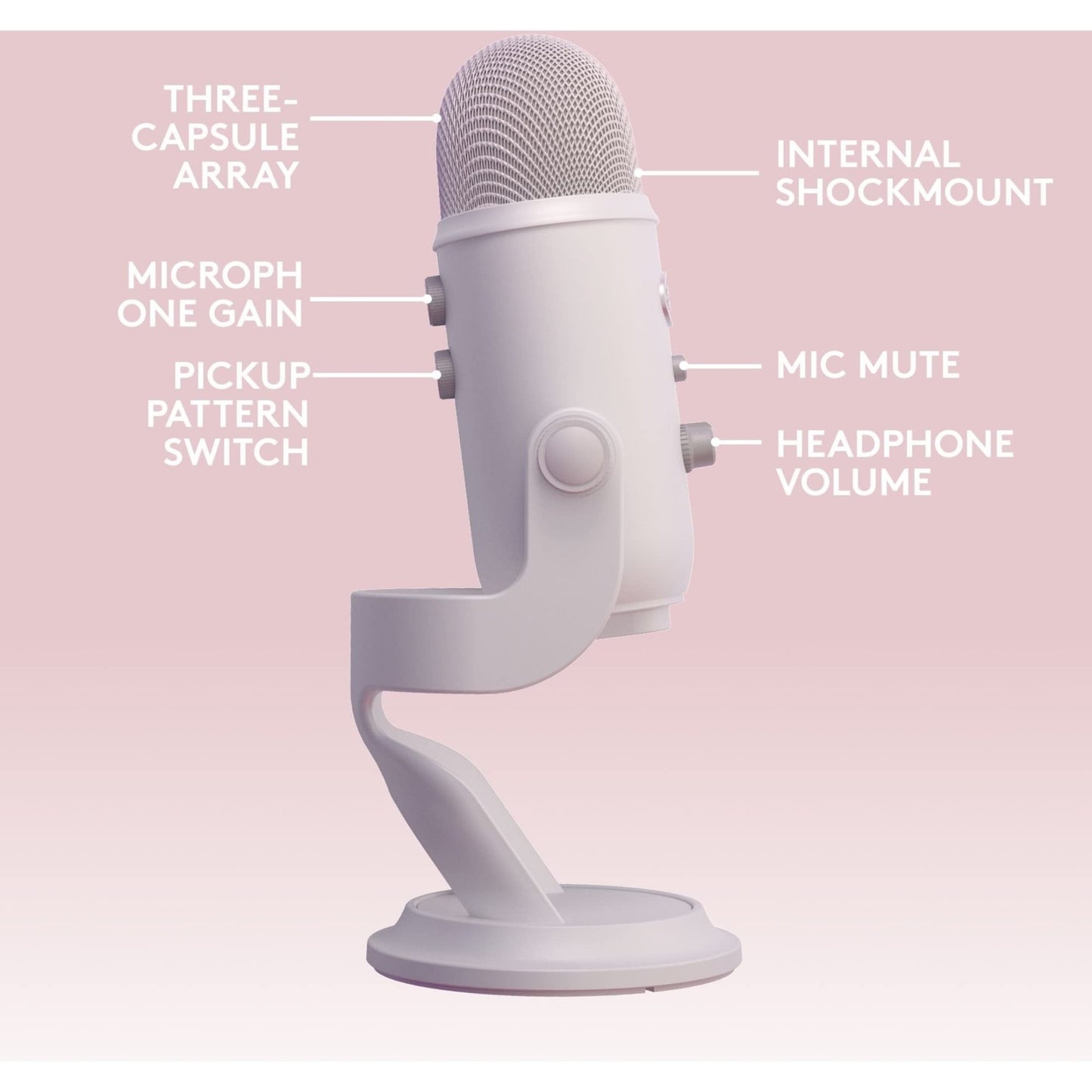 Logitech for Creators Blue Microphones Yeti USB Microphone (Blackout) - digibuy