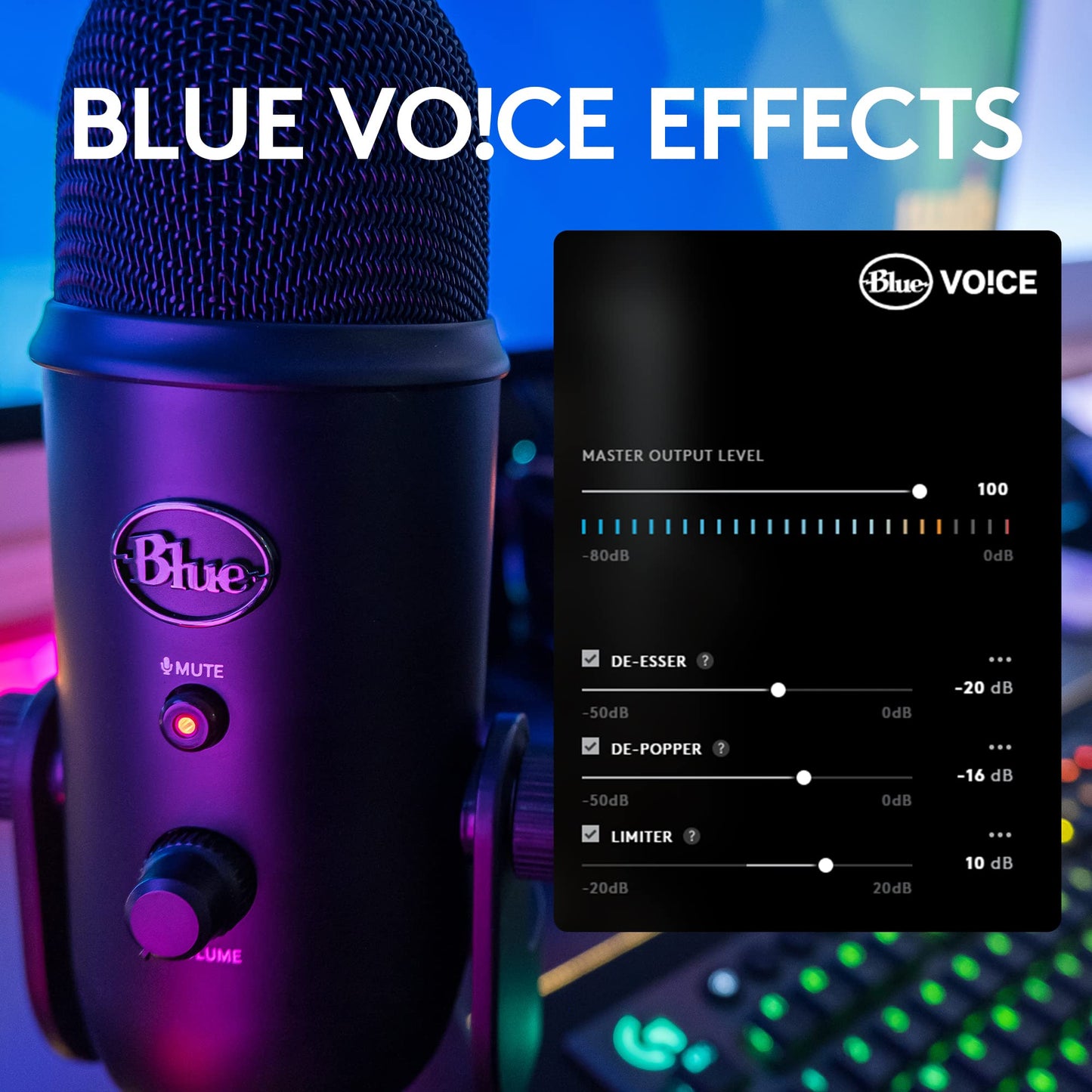 Logitech for Creators Blue Microphones Yeti USB Microphone (Blackout) - digibuy
