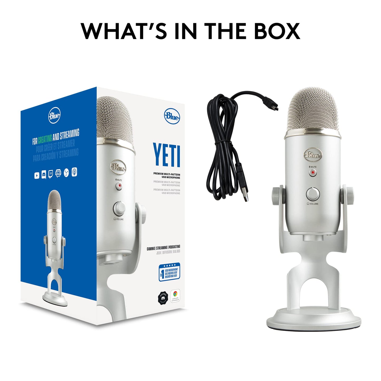 Logitech for Creators Blue Microphones Yeti USB Microphone (Blackout) - digibuy