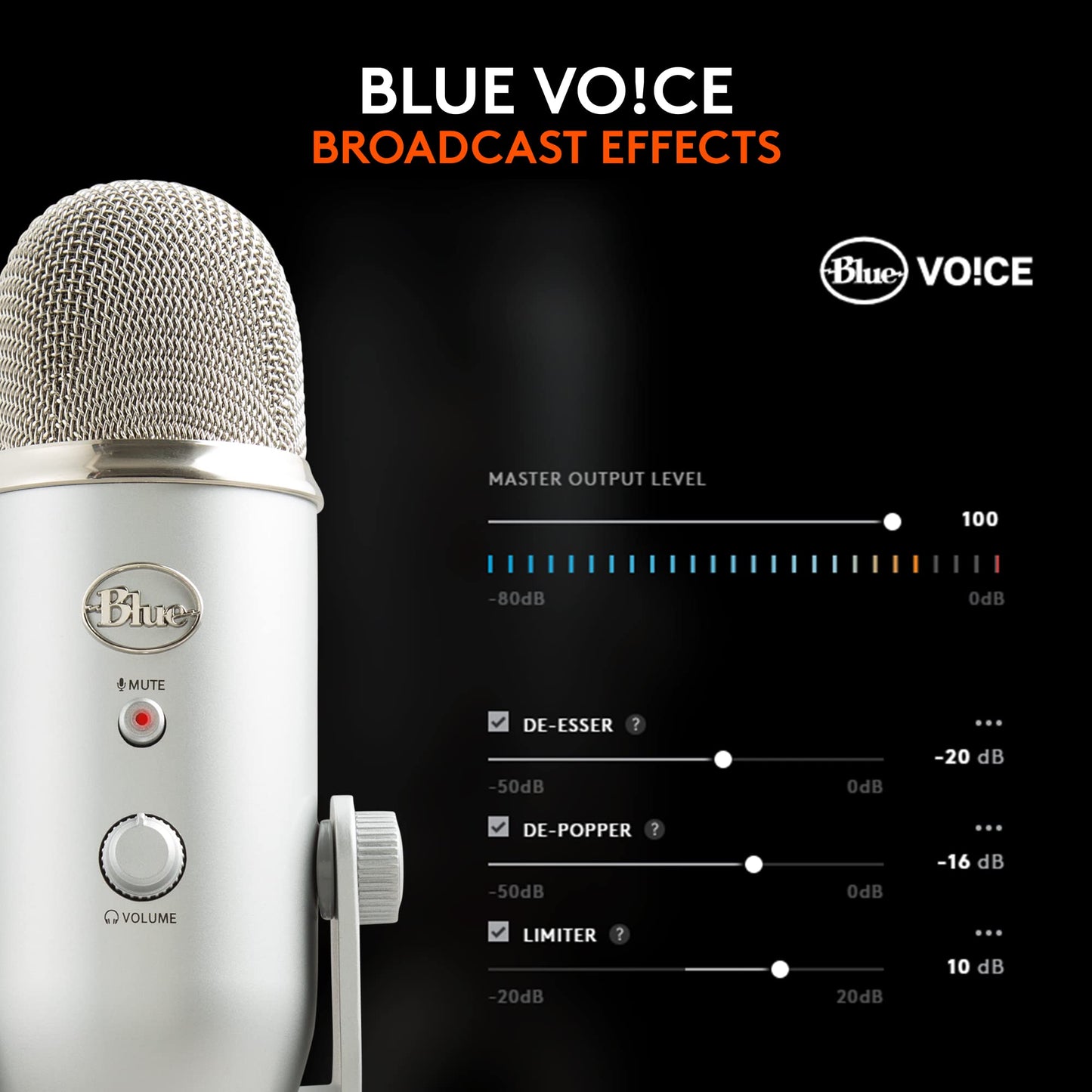 Logitech for Creators Blue Microphones Yeti USB Microphone (Blackout) - digibuy
