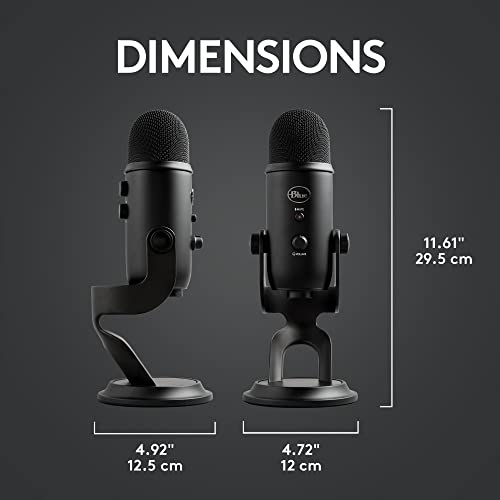 Logitech for Creators Blue Microphones Yeti USB Microphone (Blackout) - digibuy