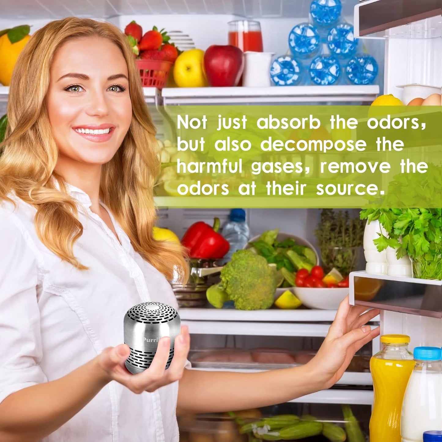 Refrigerator Deodorizer,Lasts for 10 Years,Refrigerator Odor Eliminator,Fridge Deodorizer,More Effective Than Baking Soda Bamboo Air Purifying Bags - digibuy