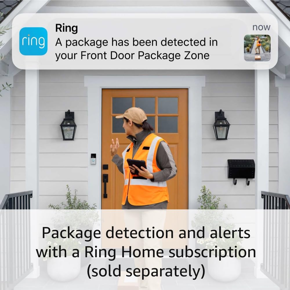 Ring Battery Doorbell | Home or business security with Head - to - Toe Video, Live View with Two - Way Talk, and Motion Detection & Alerts (newest model), Venetian Bronze - digibuy