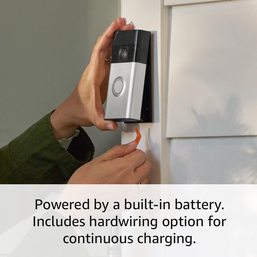 Ring Battery Doorbell | Home or business security with Head - to - Toe Video, Live View with Two - Way Talk, and Motion Detection & Alerts (newest model), Venetian Bronze - digibuy