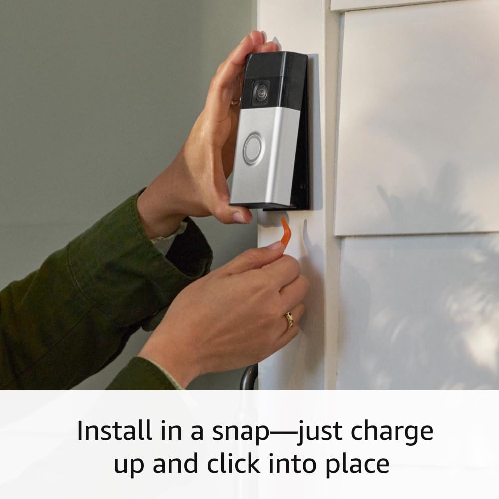 Ring Battery Doorbell | Home or business security with Head - to - Toe Video, Live View with Two - Way Talk, and Motion Detection & Alerts (newest model), Venetian Bronze - digibuy
