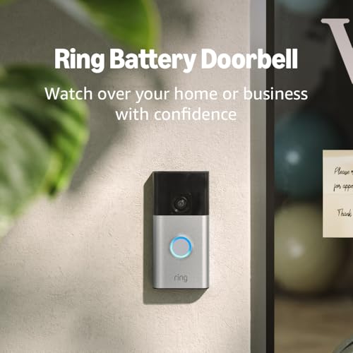 Ring Battery Doorbell | Home or business security with Head - to - Toe Video, Live View with Two - Way Talk, and Motion Detection & Alerts (newest model), Venetian Bronze - digibuy