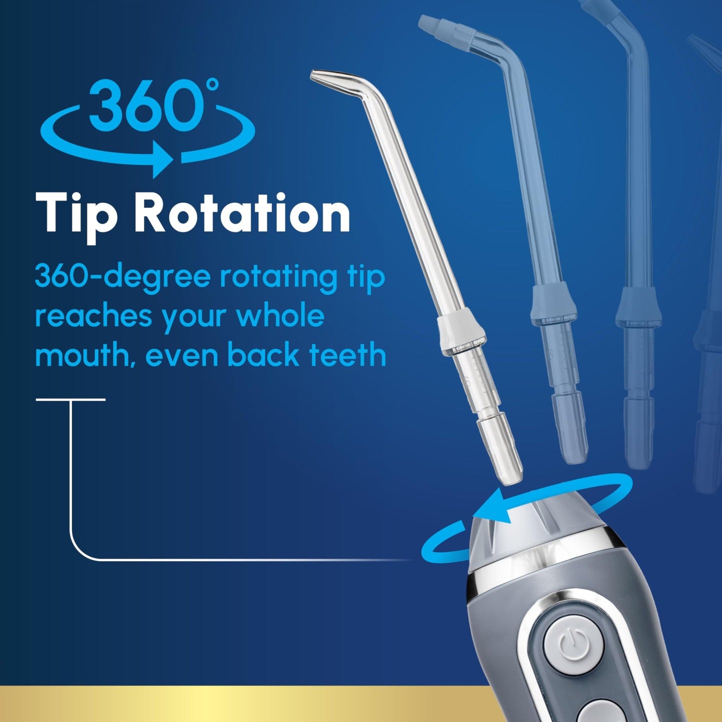 Waterpik Cordless Advanced 2.0 Water Flosser For Teeth, Gums, Braces, Dental Care With Travel Bag and 4 Tips, ADA Accepted, Rechargeable, Portable, and Waterproof, Black WP - 582, Packaging May Vary - digibuy