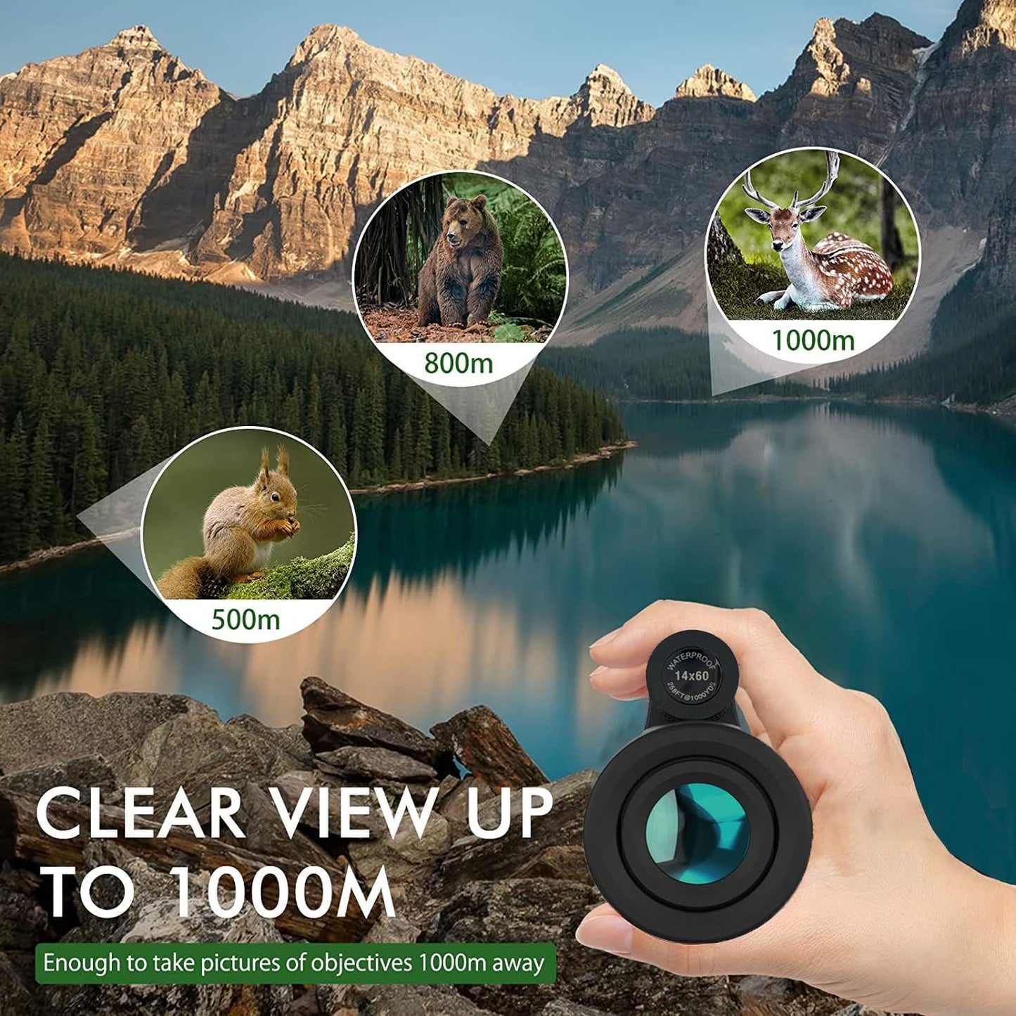 12x60 Monocular Telescope with Smartphone Holder & Upgraded Tripod, High Powered SMC & BAK4 Scope, Birthday Gifts for Men Dad Him Husband Teen, Gifts for Christmas, Outdoors Survival Hiking Gear - digibuy