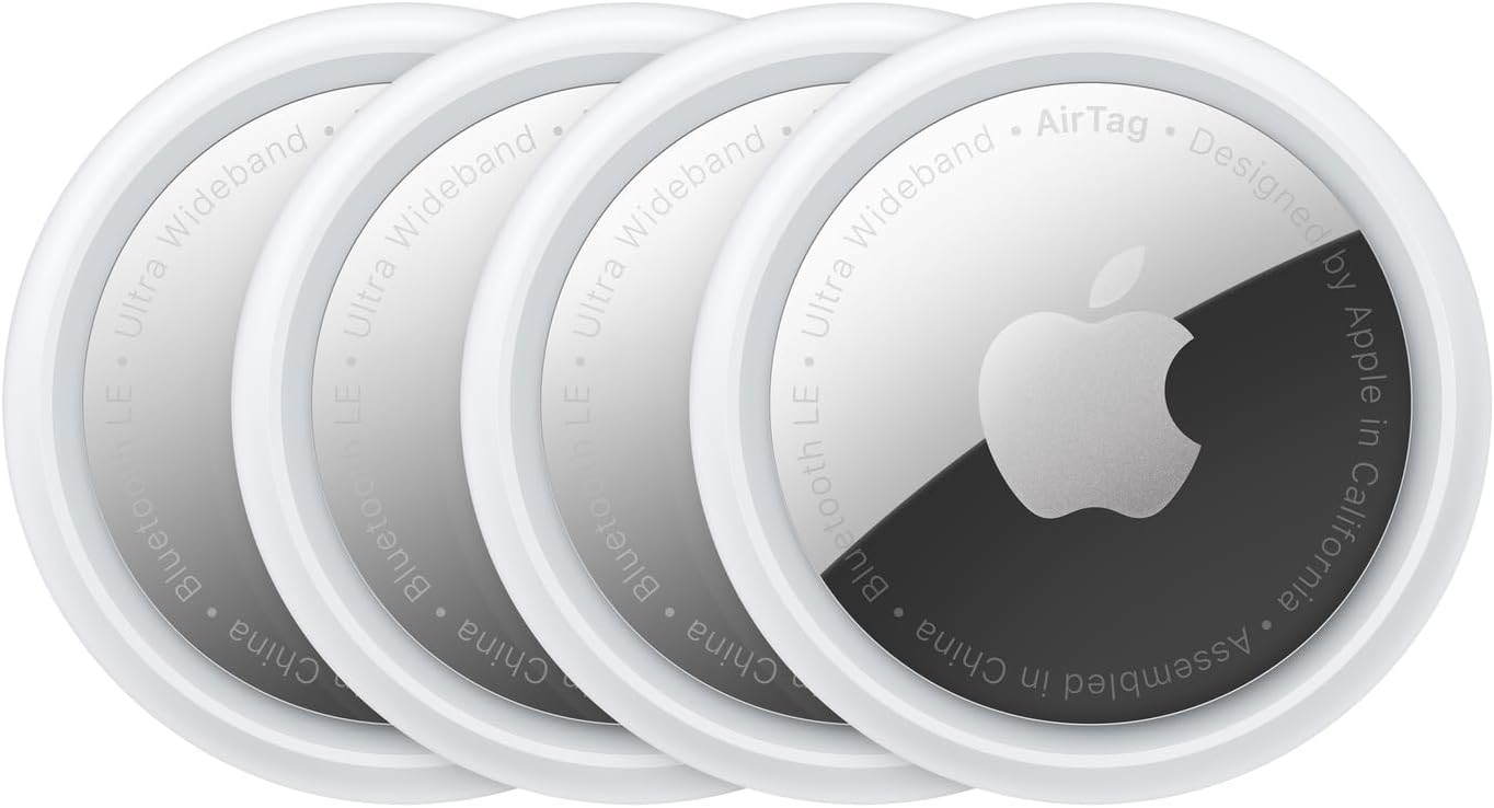 Apple AirTag 4 Pack. Keep Track of and find Your Keys, Wallet, Luggage, Backpack, and More. Simple one - tap Set up with iPhone or iPad - digibuy