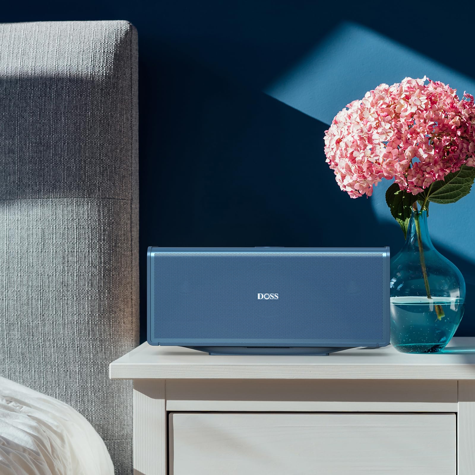 DOSS SoundBox Ultra Bluetooth Speaker with 2.1 Channel Audio, 80W Superior Sound with Deep Bass, Two DSP Technologies, 18H Playtime, BT 5.3, Wireless for Home, Office, Room - Blue - digibuy