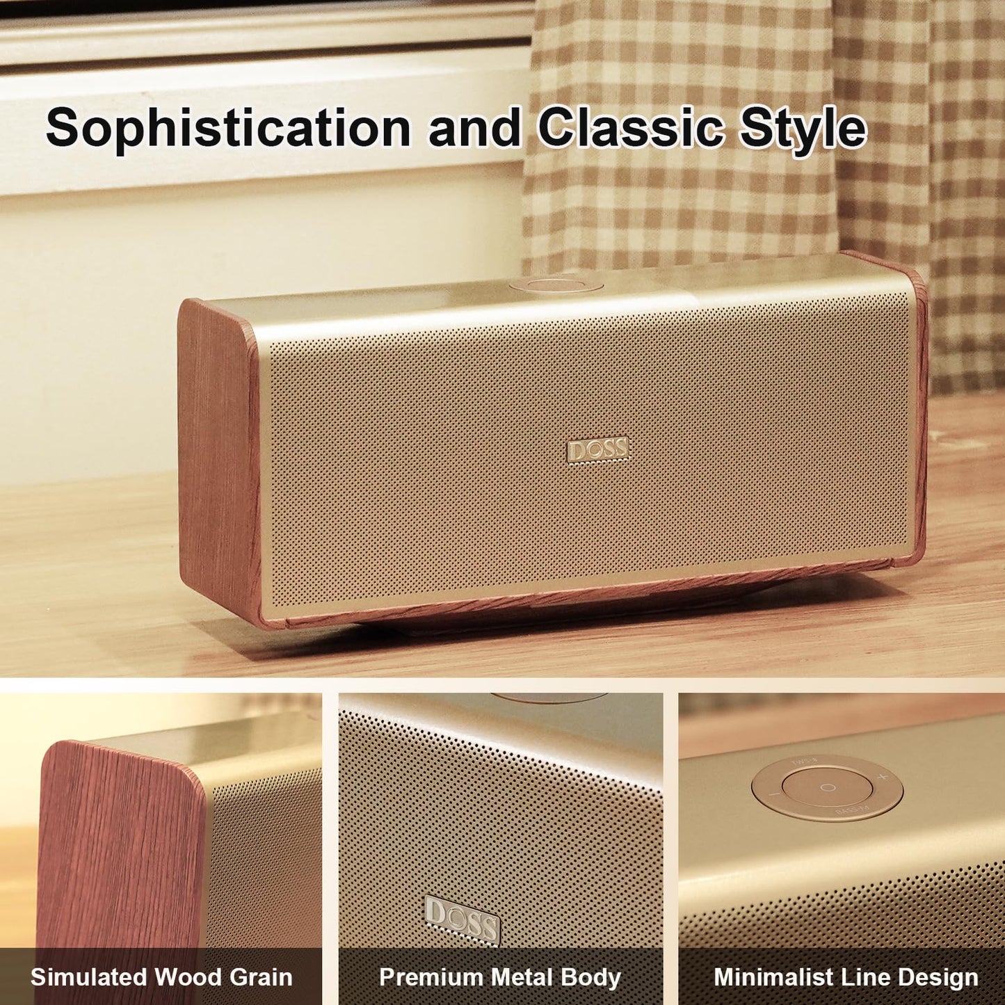 DOSS SoundBox Ultra Bluetooth Speaker with 2.1 Channel Audio, 80W Superior Sound with Deep Bass, Two DSP Technologies, 18H Playtime, BT 5.3, Wireless for Home, Office, Room - Blue - digibuy