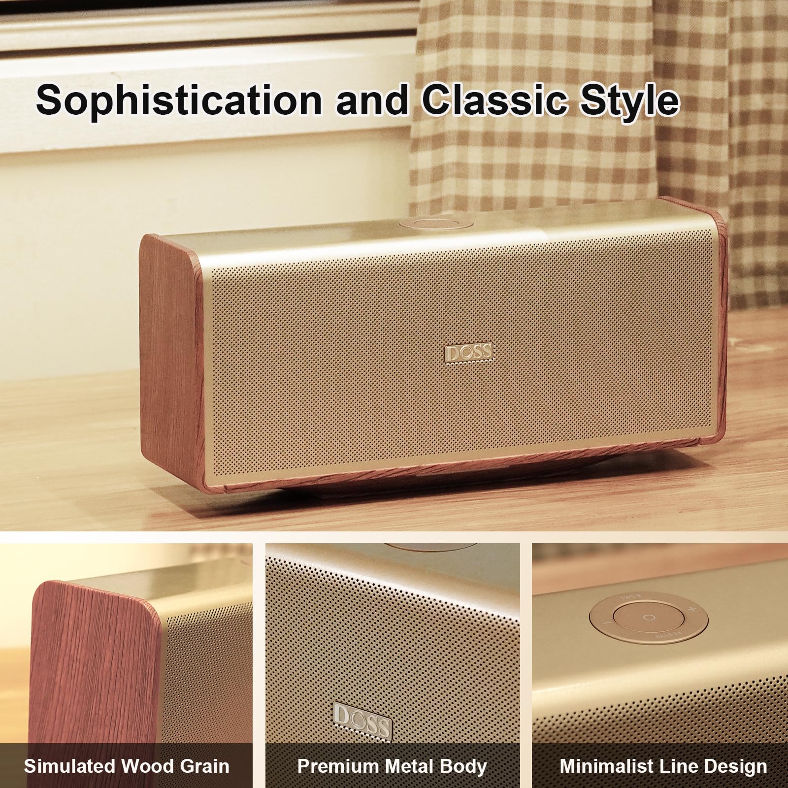 DOSS SoundBox Ultra Bluetooth Speaker with 2.1 Channel Audio, 80W Superior Sound with Deep Bass, Two DSP Technologies, 18H Playtime, BT 5.3, Wireless for Home, Office, Room - Blue - digibuy