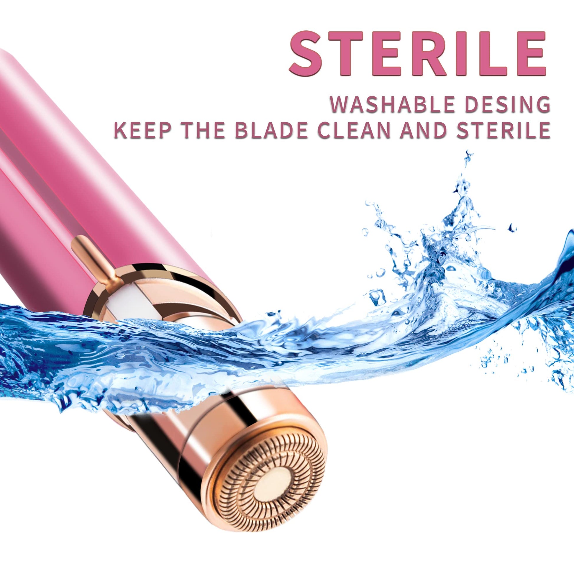 Facial Hair Remover for Women - as Seen on TV Painless Face Shaver - Mini Hair Remover, Electric Razor Shaver Portable Bikini Epilator for Lips, Chin, Armpit, Peach Fuzz, Fingers, Neck, Cheek(Rose Gold) - digibuy