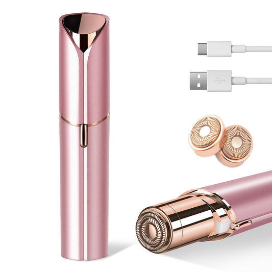 Facial Hair Remover for Women - as Seen on TV Painless Face Shaver - Mini Hair Remover, Electric Razor Shaver Portable Bikini Epilator for Lips, Chin, Armpit, Peach Fuzz, Fingers, Neck, Cheek(Rose Gold) - digibuy