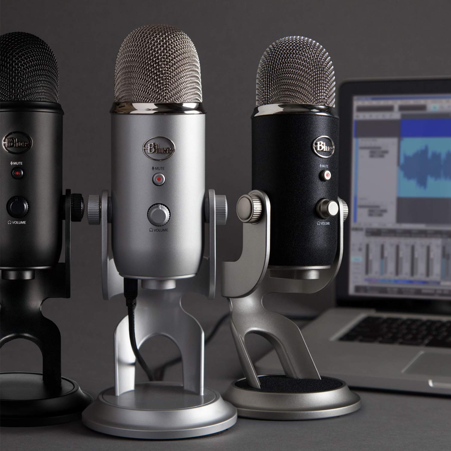 Logitech for Creators Blue Microphones Yeti USB Microphone (Blackout) - digibuy