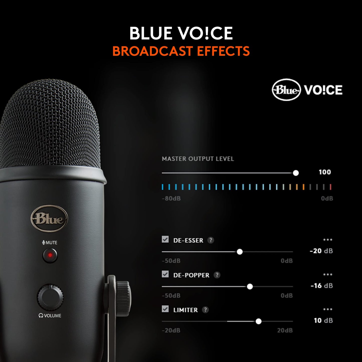 Logitech for Creators Blue Microphones Yeti USB Microphone (Blackout) - digibuy