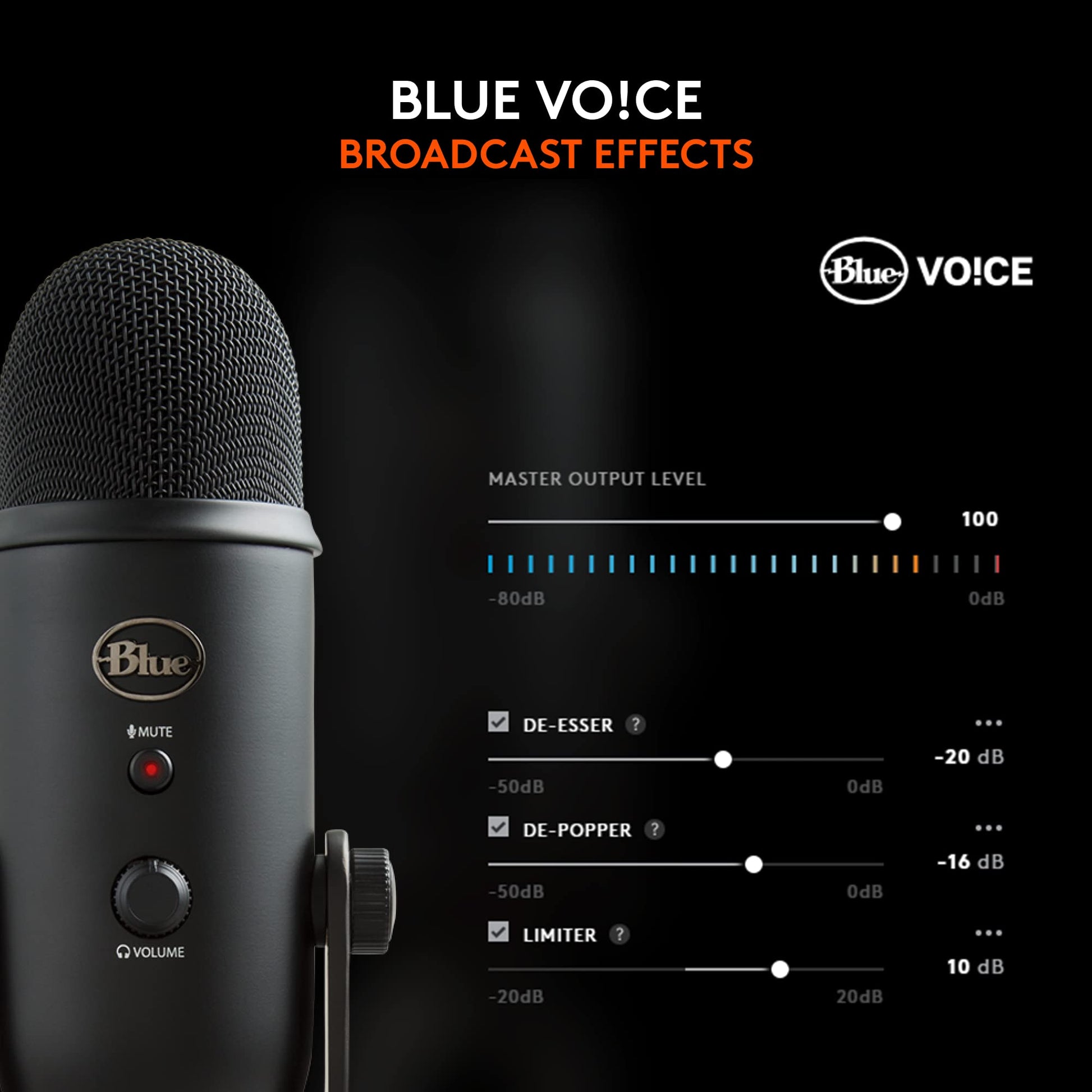 Logitech for Creators Blue Microphones Yeti USB Microphone (Blackout) - digibuy